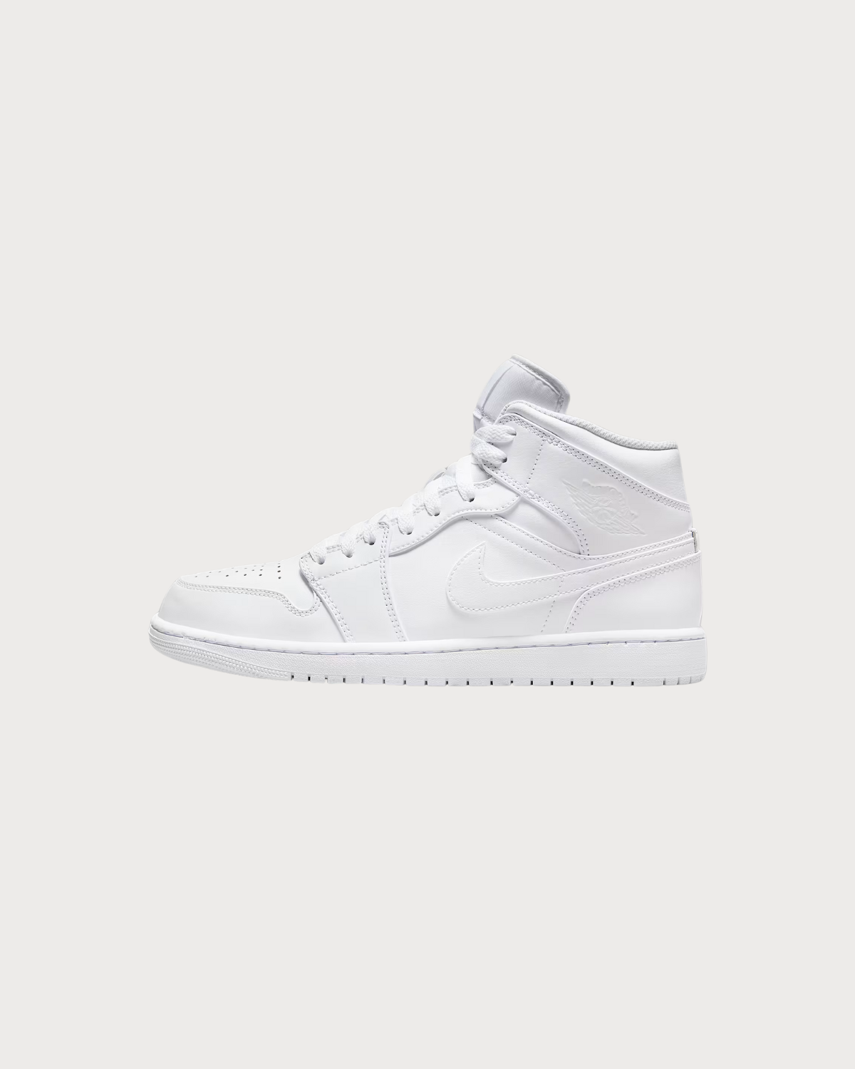 Jordan 1 Mid Triple White