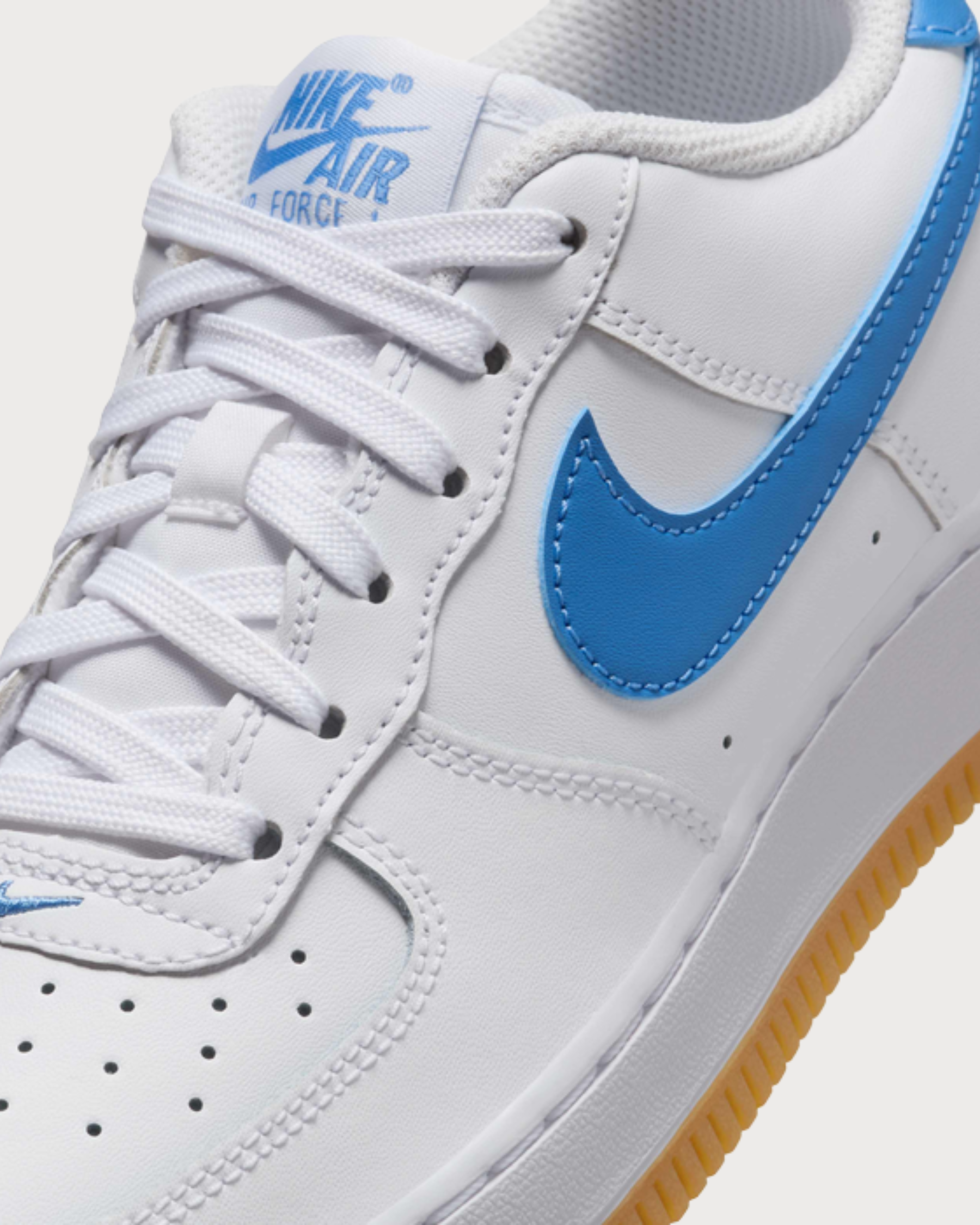 Nike Air Force 1 Low White Gum Light Brown Blue Beyond (GS)