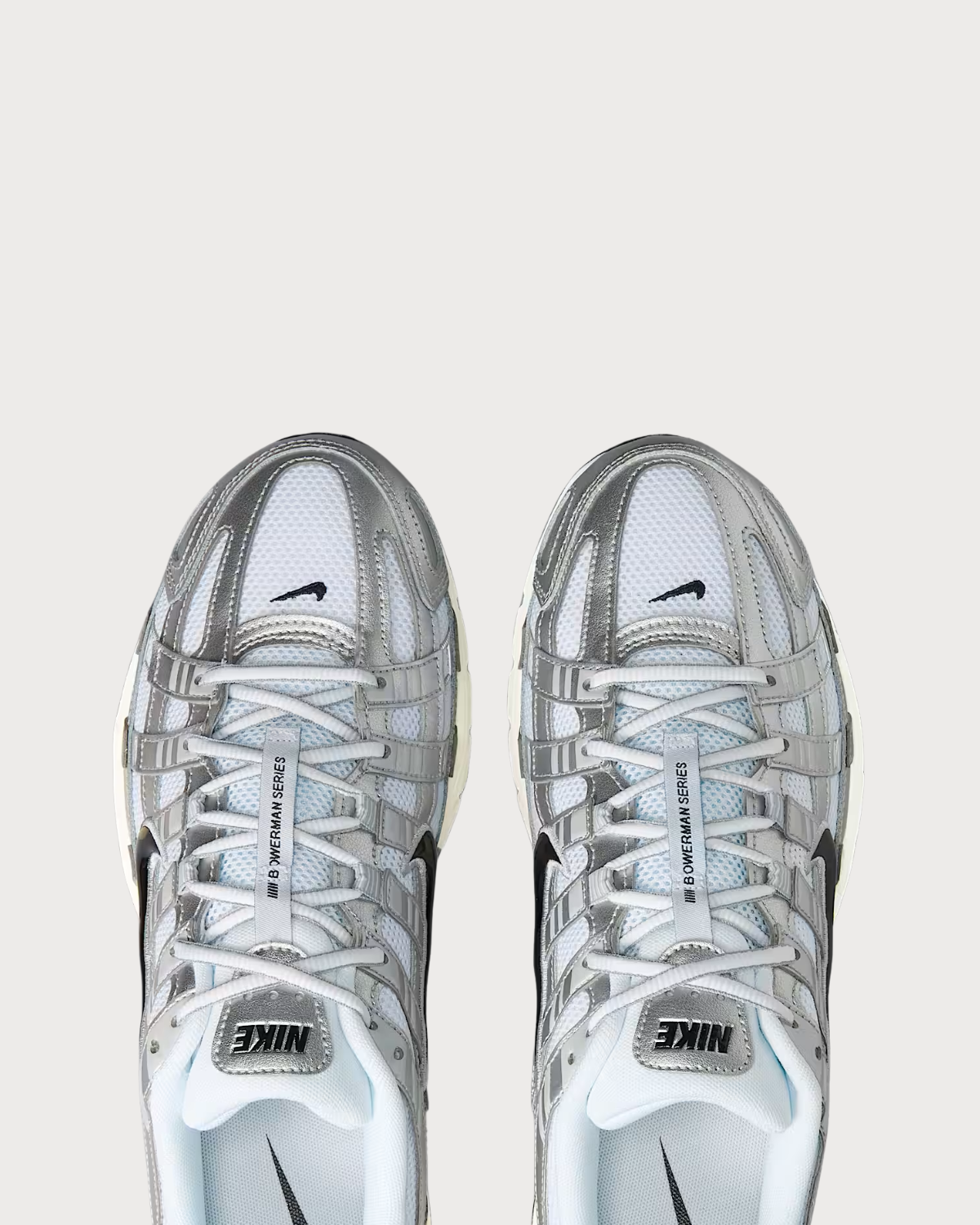 Nike P-6000 White Metallic Silver Flat Silver Black