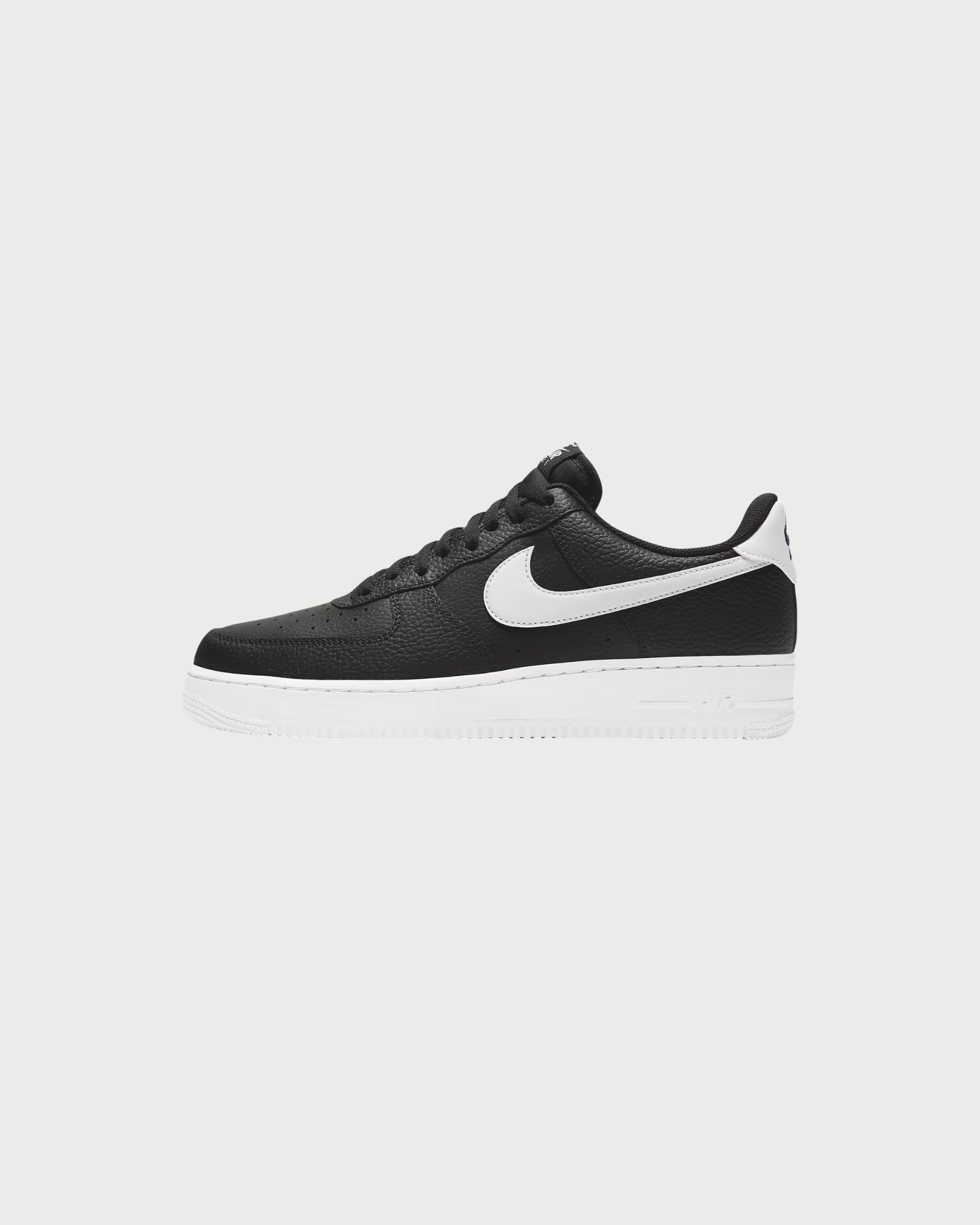 Nike Air Force 1 Low '07 Black White Pebbled Leather 