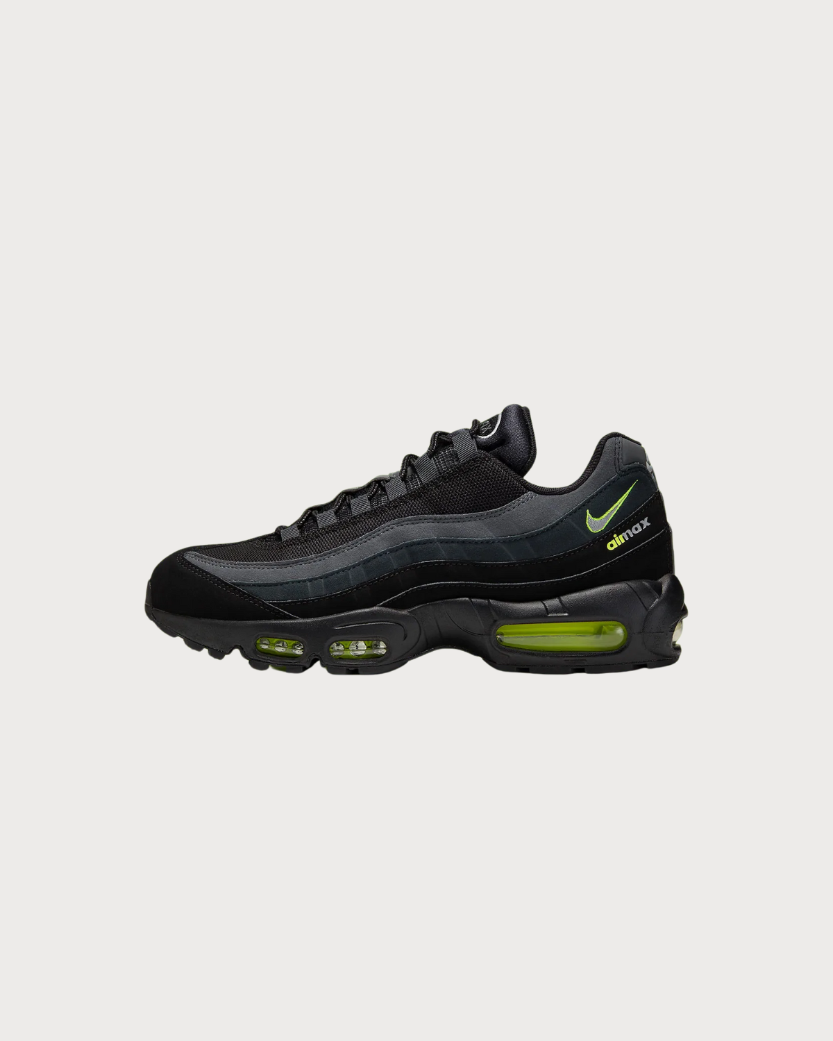 Nike Air Max 95 Retro Logo Black Grey Volt