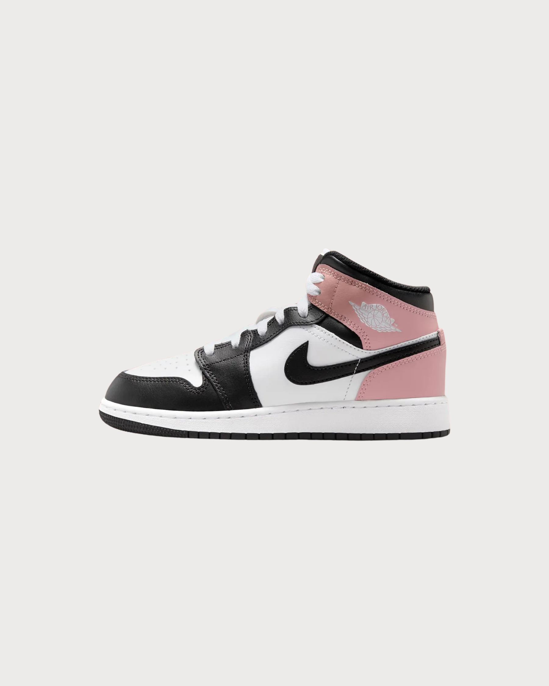 Air Jordan 1 Mid White Rust Pink Black (GS) 
