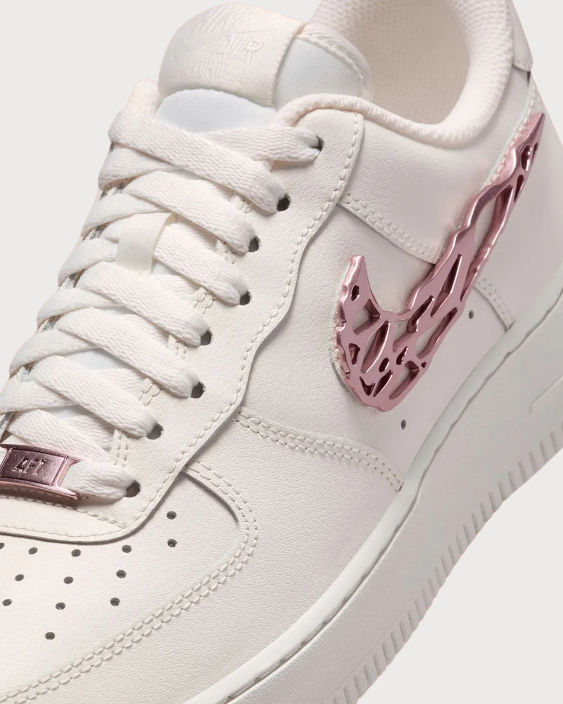Nike Air Force 1 Low Liquid Metal Swoosh Metallic Rose Gold (W)