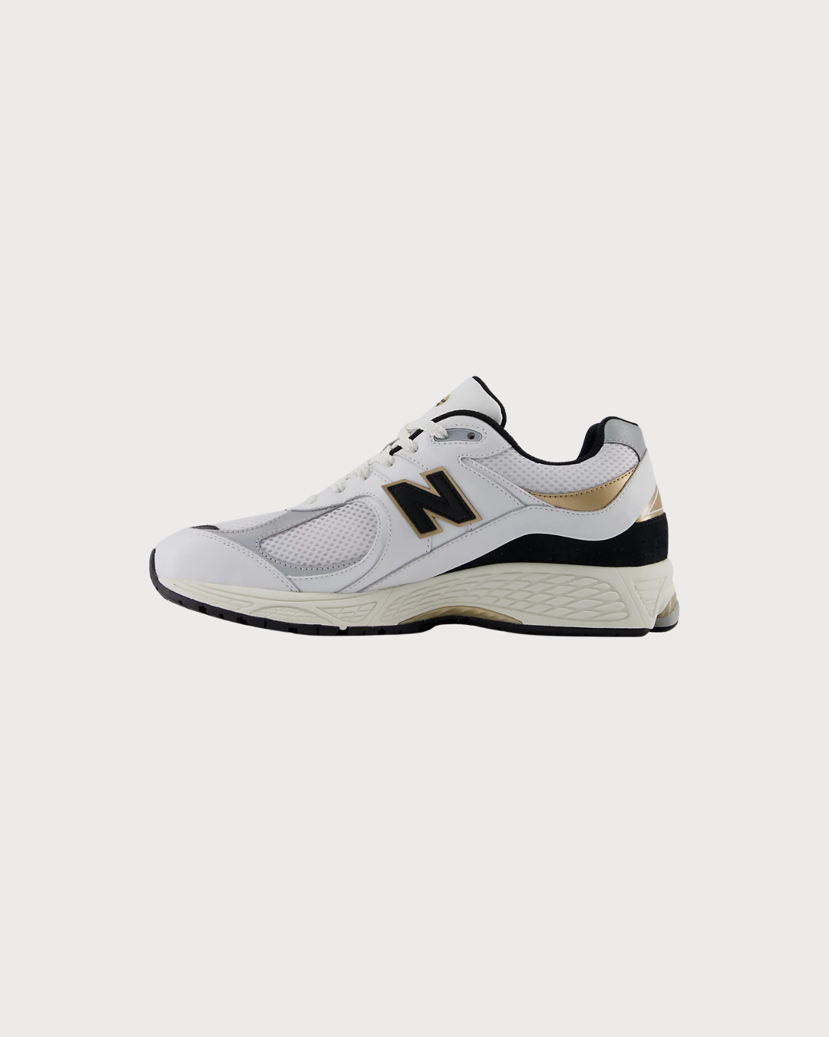 New Balance 2002R White Black Gold Metallic 
